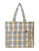 Qulited Tote Bag - Cottage Blue Checks Tote Taske Multi/patterned Fabelab