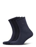 Th Women 4P Sock Ecom Underwear Socks Regular Socks Blue Tommy Hilfiger