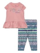 Logo Top & Stretch Jersey Legging Set Sets Sets With Short-sleeved T-shirt Pink Ralph Lauren Baby