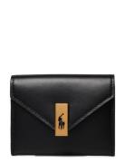Polo Id Leather Fold-Over Card Case Bags Card Holders & Wallets Wallets Black Polo Ralph Lauren