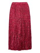 Pleated Printed Maxi Skirt In Recycled Polyester Knælang Nederdel Multi/patterned Scotch & Soda