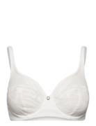 Corsetry Bra Underwired Very Covering Lingerie Bras & Tops Full Cup Bras White CHANTELLE