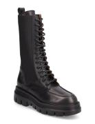 Merlo Black Vacchetta Shoes Boots Ankle Boots Laced Boots Black ATP Atelier