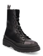 Biagladis Lace Up Boot Crust Shoes Boots Ankle Boots Laced Boots Black Bianco