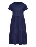 Kogdalia S/S Long Dress Jrs Dresses & Skirts Dresses Casual Dresses Short-sleeved Casual Dresses Navy Kids Only