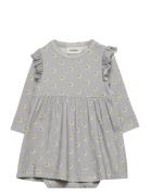 Nbfgaya Ls Body Dress Sp1 Lil Dresses & Skirts Dresses Baby Dresses Short-sleeved Baby Dresses Grey Lil'Atelier