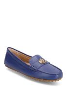 Barnsbury Nappa Leather Driver Loafers Flade Sko Blue Lauren Ralph Lauren