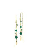 Majesty Long Earring Ørestickere Smykker Green Izabel Camille