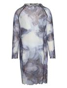 Nlfnarble Mesh Dress Dresses & Skirts Dresses Casual Dresses Long-sleeved Casual Dresses Multi/patterned LMTD