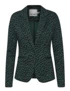 Ihkate Jacquard Bl3 Blazers Single Breasted Blazers Green ICHI