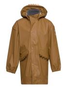 Pu Rain Coat Croco Rec Outerwear Rainwear Jackets Brown Mikk-line
