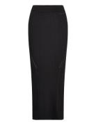 Iconic Rib Maxi Skirt Lang Nederdel Black Calvin Klein