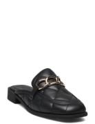 Pcsinner Chain Loafer Shoes Mules & Slip-ins Flat Mules Black Pieces