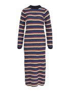 Objkaya L/S Midi Knit Dress 129 Dresses Knitted Dresses Multi/patterned Object