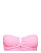 Blake Bandeau Swimwear Bikinis Bikini Tops Bandeau Bikinitops Pink Bond-Eye