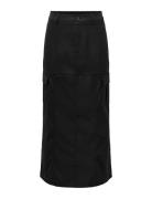 Onldorothy Hw Long Cargo Skirt Pnt Lang Nederdel Black ONLY