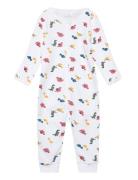 Nbmnightsuit Zip Bright White Dino Noos Pyjamas Sie Jumpsuit White Name It