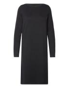 Women Dresses Flat Knitted Kneelength Knælang Kjole Black Esprit Casual