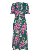 Dvf Anaba S/S Dress Knælang Kjole Green Diane Von Furstenberg