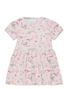 Dress Ss Aop Dresses & Skirts Dresses Baby Dresses Short-sleeved Baby Dresses Pink Minymo