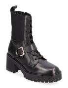 Tommy Belt Leather Boot Shoes Boots Ankle Boots Laced Boots Black Tommy Hilfiger