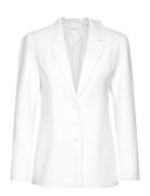 Yasizzie Ls Bow Blazer S. - Celeb Blazers Single Breasted Blazers White YAS