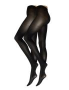 Tights 40 Den 2 Pack Recycled Lingerie Pantyhose & Leggings Black Lindex