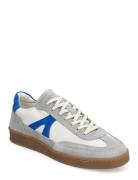 Liga - Off White / Blue Leather Mix Low-top Sneakers Grey Garment Project