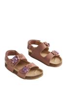Sandal Cork Open Toe Clare Flowers Shoes Summer Shoes Sandals Pink Wheat