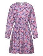 Kogveneda L/S O-Neck Short Dress Ptm Dresses & Skirts Dresses Casual Dresses Long-sleeved Casual Dresses Multi/patterned Kids Only