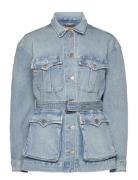 Belted Denim Field Jacket Jakke Denimjakke Blue Lauren Ralph Lauren