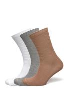 Telma Solid Sock 3 Pack Lingerie Socks Regular Socks Multi/patterned Becksöndergaard