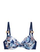 Cairns Bikini Top Swimwear Bikinis Bikini Tops Wired Bikinitops Blue Dorina