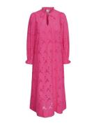 Yassunsi Ls Long Dress S. Knælang Kjole Pink YAS