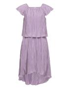Dress Plisse With Foil Dots Dresses & Skirts Dresses Partydresses Purple Lindex