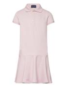 Stretch Mesh Polo Dress Dresses & Skirts Dresses Casual Dresses Short-sleeved Casual Dresses Pink Ralph Lauren Kids