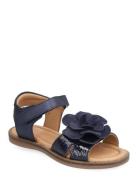 Bisgaard Agnes O Shoes Summer Shoes Sandals Navy Bisgaard