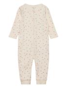 Nbfnightsuit Zip Buttercream Hearts Noos Pyjamas Sie Jumpsuit Cream Name It