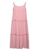 Dress Crepe Dresses & Skirts Dresses Casual Dresses Sleeveless Casual Dresses Pink Creamie