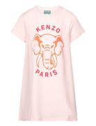 Short Sleeved Dress Dresses & Skirts Dresses Casual Dresses Short-sleeved Casual Dresses Pink Kenzo