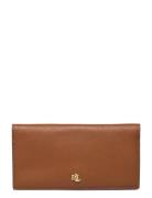 Saffiano Slim Leather Wallet Bags Card Holders & Wallets Wallets Brown Lauren Ralph Lauren