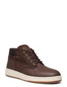 Waterproof Leather-Suede Sneaker Boot High-top Sneakers Brown Polo Ralph Lauren