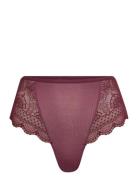 Highwaist-String Lingerie Panties High Waisted Panties Purple Schiesser