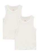 Rib Jersey 2-Pack Tank-Tops Night & Underwear Underwear Tops Cream Copenhagen Colors