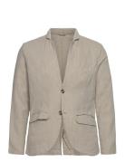 Cotton Linen Blazer Suits & Blazers Blazers Single Breasted Blazers Beige Lindbergh
