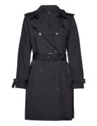 Belted Double-Breasted Trench Coat Trenchcoat Frakke Navy Lauren Ralph Lauren