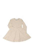 Flared Dress L.s Classic Dresses & Skirts Dresses Casual Dresses Long-sleeved Casual Dresses Beige Geggamoja