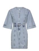 Cara Short Denim Dress Kort Kjole Blue NORR