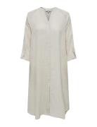 Onltokyo L/S Linen Blend Dress Pnt Noos Knælang Kjole Cream ONLY