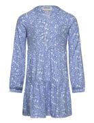 Allover Printed Cutline Dress Dresses & Skirts Dresses Casual Dresses Long-sleeved Casual Dresses Blue Tom Tailor